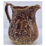 Stoneware Pitcher Hunter & Dog