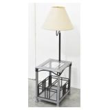 Lamp End Table Magazine Rack