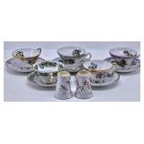 Nippon Hand Painted Salt & Pepper, Cups & Saucers