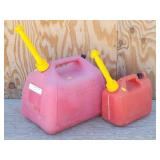 (2) Plastic Gas Cans w/ Spouts