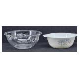 Vtg Pyrex Blue Iris 6.5" Round Casserole &
