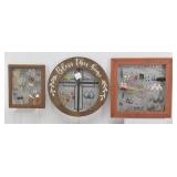 (3) Jewelry, Earring Organizer Display Frames