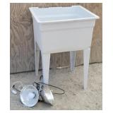 Freestanding White Utility Sink