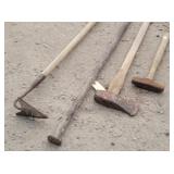 Hoe, Sledge Hammer, Splitting Maul, Digging Bar