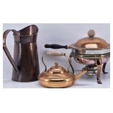 MidCentury Copper Chafing Dish, Copper Kettle Plus