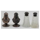 (2) Sterling Salt & Pepper Shaker Sets - 19.0 g