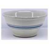 Blue Stripe Stoneware #10 Mixing Bowl