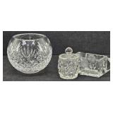 Crystal Rose Bowl Vase & Cream Sugar