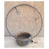 50" Ring Holds Cast Iron Pot Plus Branding Iron