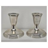 Empire Weighted Sterling Candle Holders