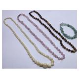 (3) Polished Stone Necklaces & Bracelet
