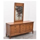 Mid-Century Dixie 9 Drawer Oak Vanity 66"