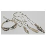 Unmarked Sterling & Silverplate Flatware Jewelry