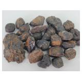 Collection of Rough Garnet Stone Specimens 2.7oz