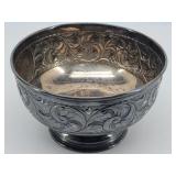 STERLING Repousse Footed Bowl 11.3oz / 320.3496gr