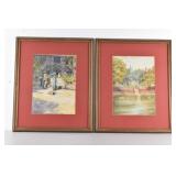 Pair of 19th Century English Watercolors