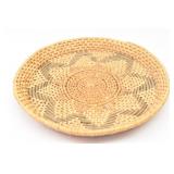 Shallow Star Design Handwoven Basket / Tray 16"