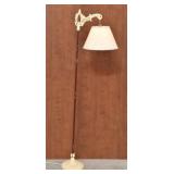 Antique Cast Iron Bridge Arm Floor Lamp