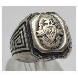 Sterling Pi Kappa Alpha Fraternity Ring - 17.7 g