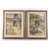 Pair of 19th C. Original English Watercolors