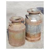 Two Antique Milk / Cream Cans