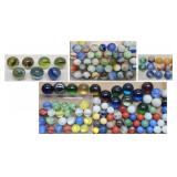 (130+/-) Variety of Marbles & Shooters