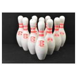 Set of 10 BRUNSWICK Bowling Pins w/ Box