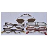 (5) Vintage Ladies Eyeglasses (Some Cat Eye)