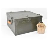 WWII Army Field Office Trunk w/ Canteen