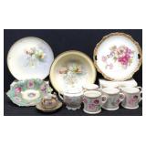 (12pc) Hand Painted Vintage Porcelain Collection