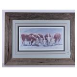 Hereford Cows Framed Print by Zella Strickland