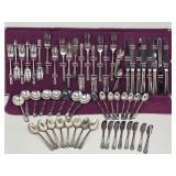 64 pc 1881 Rogers BANBURY Flatware for 8