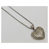 925 Sterling ATI ID Heart Pendant & Italy Chain