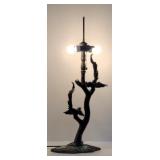 Bronze Tiffany Style Bird Lamp 33"  (no shade)