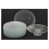 (16) Arcoroc Seabreeze Swirl Dinner Plates 10" +