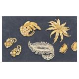 (5pcs) Signed Vintage Jewelry: LISNER, ANJ...
