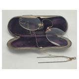 R B Co. Sterling Eyeglasses Case w/ Pince Nez ...