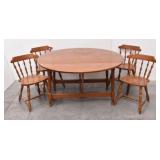 Colonial Gate Leg Drop Leaf Table & Chair Set