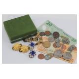 US Army Military Pins, U.S. & World Currency