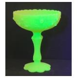 Fenton Frosted Lime Sherbet Uranium Glass ...