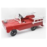 Red Fire Engine Pedal Kiddie Car - Vintage