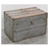 Antique Flat Top Trunk  w/Tray 32"