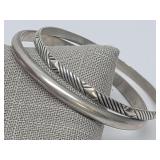 (2) Signed Navajo Sterling Bangle Bracelets