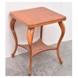 Antique Hardwood Queen Anne Parlor Table