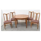 Mid Century Walnut Cane Back Dining Set