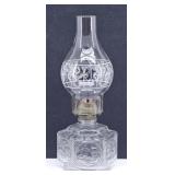 Antique Glass Kerosene Lamp 15" Tall