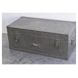 Purves Mfg Metal Military Foot Locker Trunk