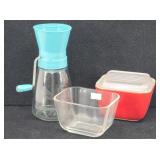 Vtg Androck Nut Grinder, Pyrex #501 Red...