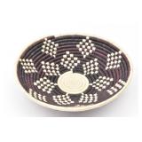 African Chwele Hand Woven Basket / Bowl 12"