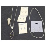 Sterling Earrings, Necklaces, Pendants - 7.7 gtw